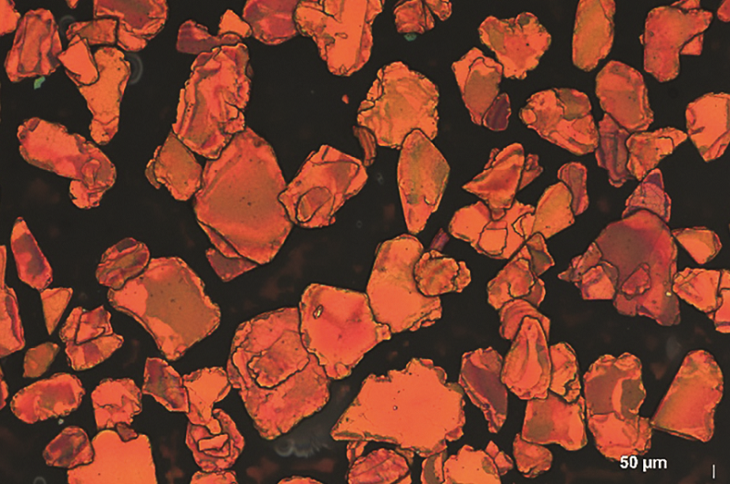 EDELSTEIN Topaz Orange Mikroskop